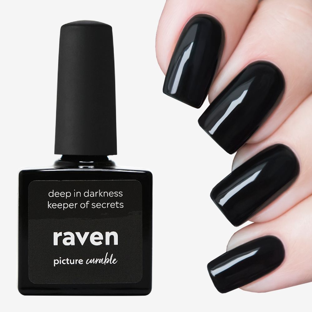 Raven Curable Lacquer, Nails At Home | Picture Curable
