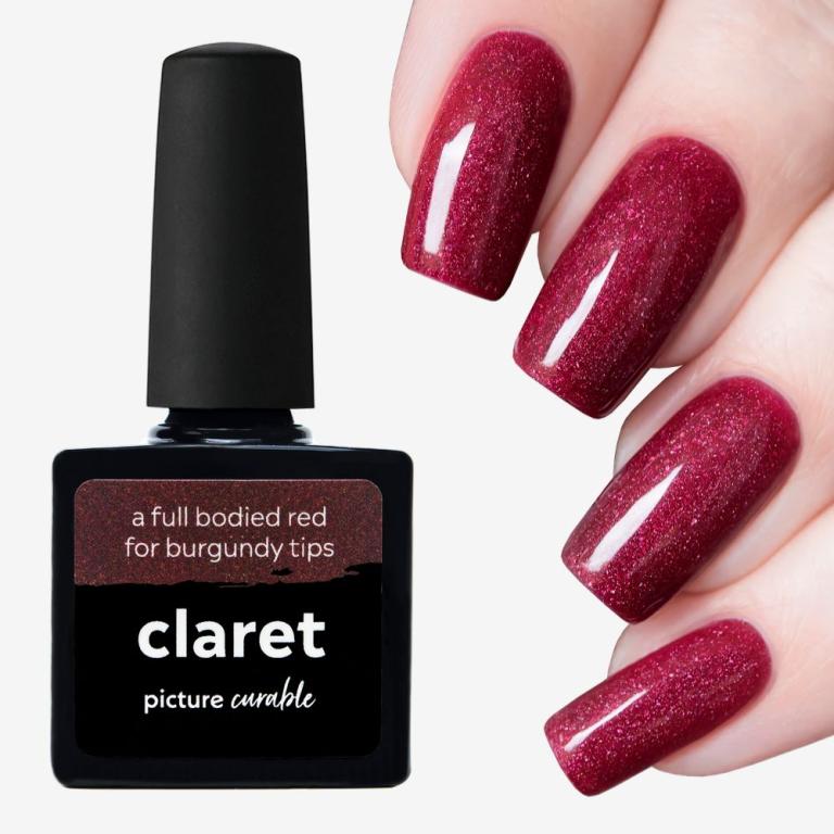 Claret Curable Lacquer, Nails At Home | Picture Curable