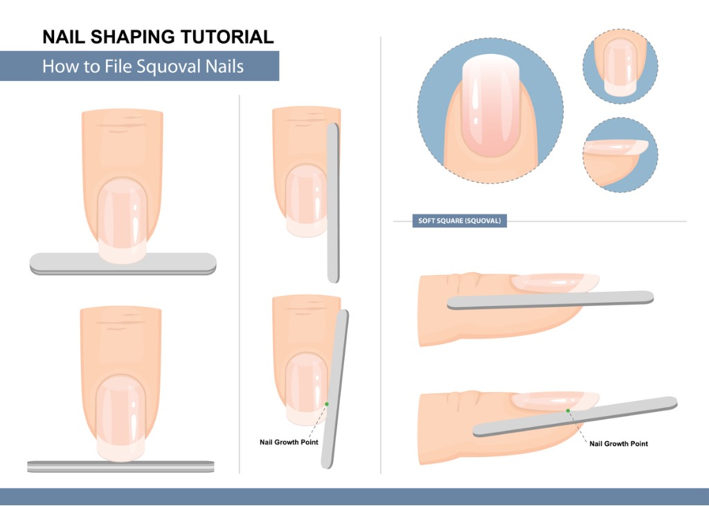 How To Squoval Nail Shape