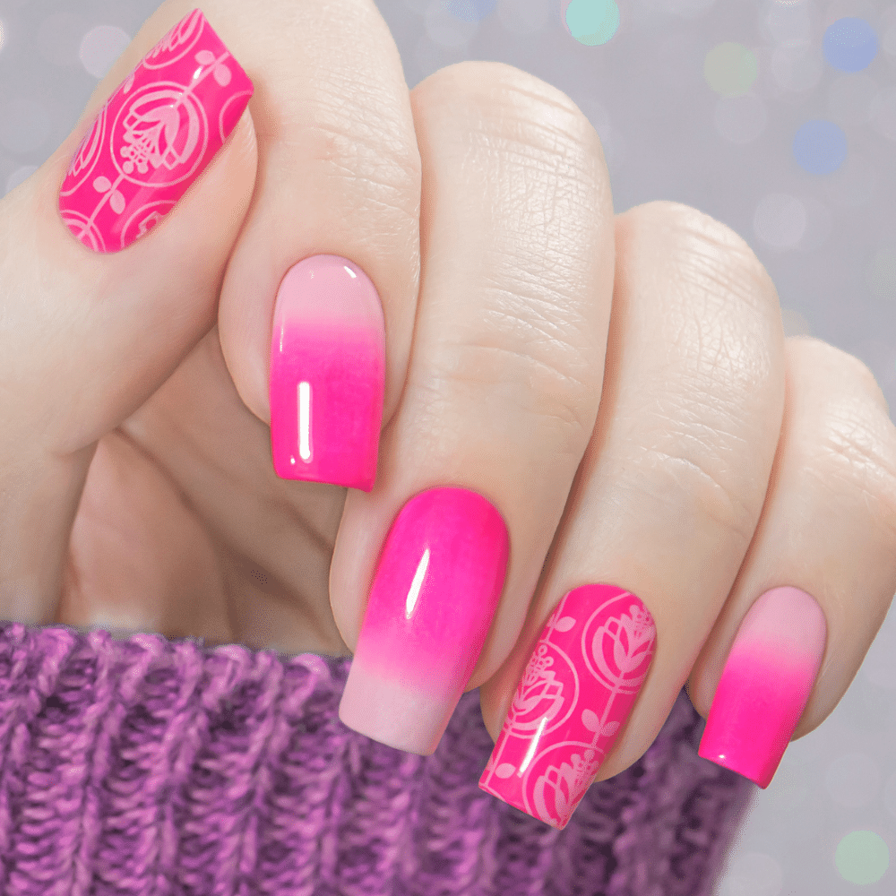 Pink Nail Polish Gradient Nail Art
