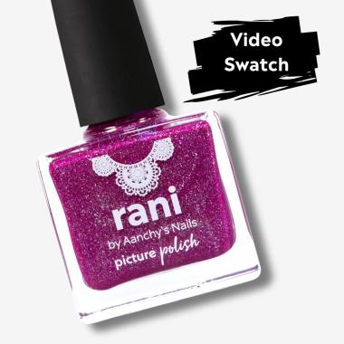 Dark Pink Holographic Polish Video Swatch
