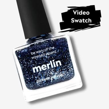 Blue Flakie Nail Polish Video Swatch